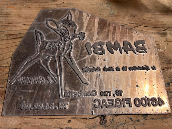 2 plaques d'embossage à froid vintage Toulousac en aluminium - 70's