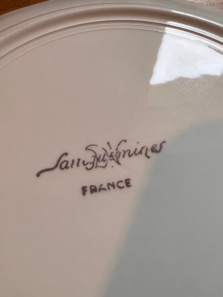 6 assiettes à dessert vintages Sarreguemines France en faïence aux motifs de roses