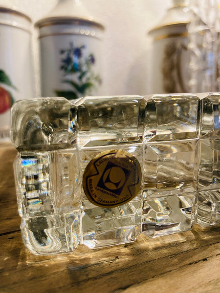 Vase vintage Lausitzer Glas Germany en cristal - Années 50