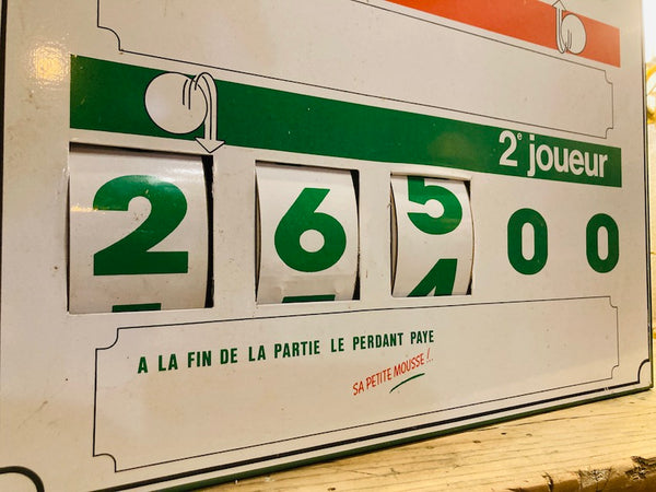Compteur de points vintage de billard Septrou